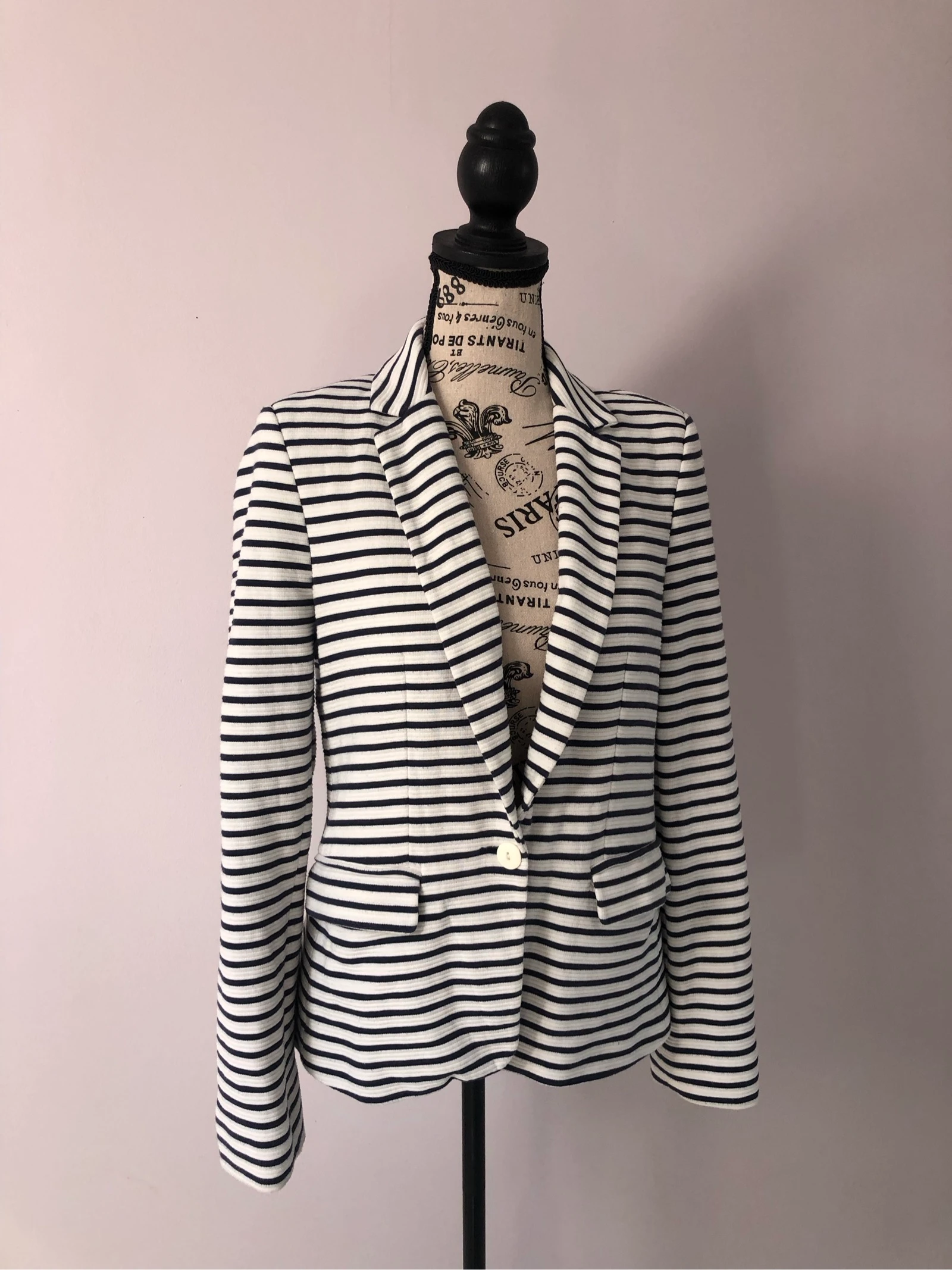 💙 Blazer a rayas azul marino y blanco – Camaïeu – Tamaño estimado S/M – Muy buen estado – photo 2